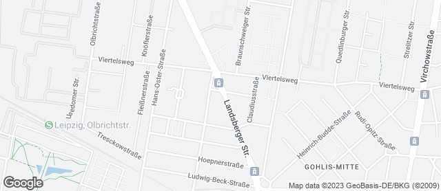 Karte mit Standort von LUKAS Bäcker an der Landsberger Straße Leipzig