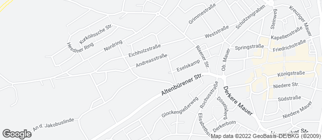 Karte mit Standort von Bäckerei Lange - Brilon