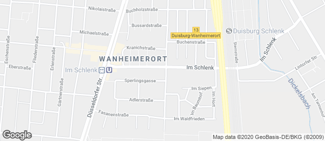 Karte mit Standort von Bäckerei Vormann