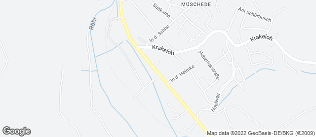 Karte mit Standort von Arnsberg-Müschede