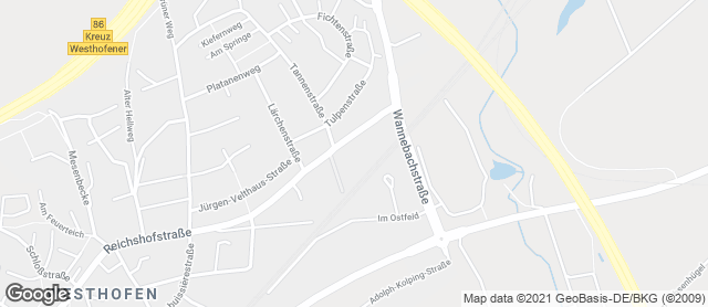 Karte mit Standort von Bäckermeister GROBE - Lidl Westhofen