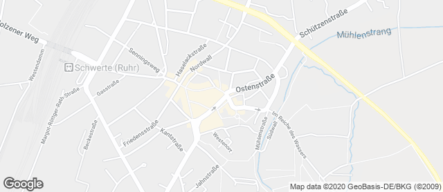 Karte mit Standort von Bäckermeister GROBE - Schwerte-City Brückstr.