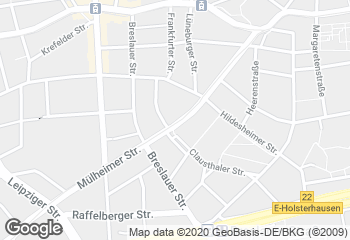 Karte mit Standort von BorBäcker Siebers
