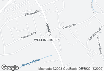 Karte mit Standort von Bäckermeister GROBE - Wellinghofen-Zentrum
