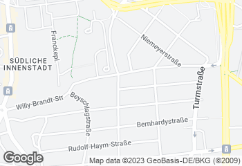 Karte mit Standort von Backhaus Hennig GmbH Backcafé Halle