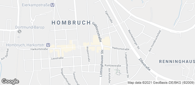 Karte mit Standort von Bäckermeister Grobe - Rewe Hombruch