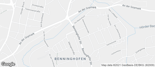 Karte mit Standort von Bäckermeister GROBE - Benninghofen
