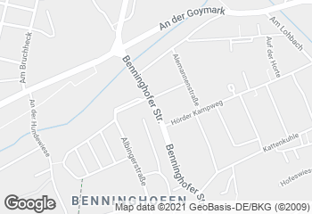 Karte mit Standort von Bäckermeister GROBE - Benninghofen