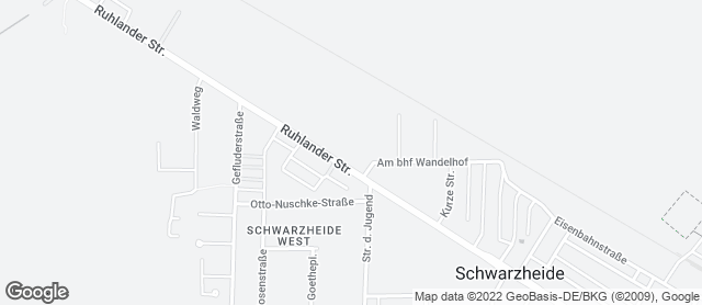Karte mit Standort von Bäckerei Dreißig GmbH & Co. KG NETTO Schwarzheide