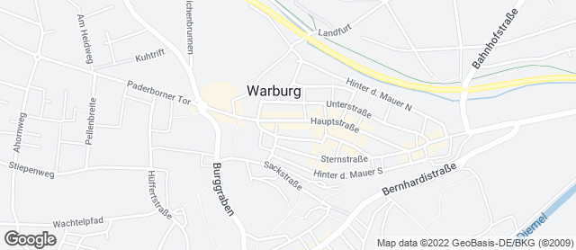 Karte mit Standort von Goeken Café Warburg