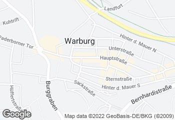 Karte mit Standort von Goeken Café Warburg