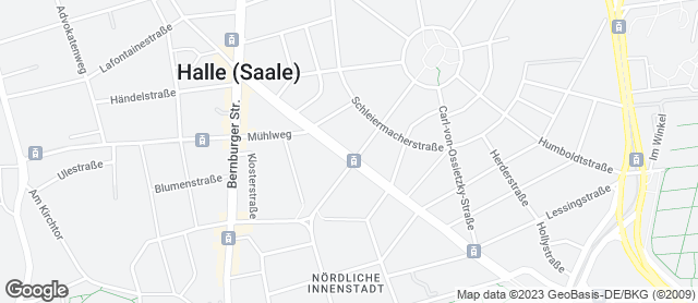 Karte mit Standort von Wendl GmbH, Konditorei & Bäckerei, Filiale Willy-Lohmann-Straße