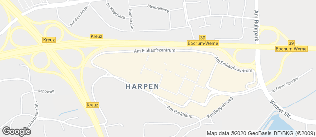 Karte mit Standort von Bäckerei M. u. K. Horsthemke GmbH Ruhrpark Bochum