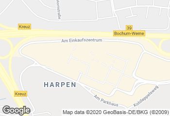 Karte mit Standort von Bäckerei M. u. K. Horsthemke GmbH Ruhrpark Bochum