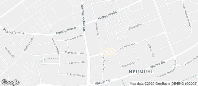 Karte mit Standort von Bäckerei Sieveneck