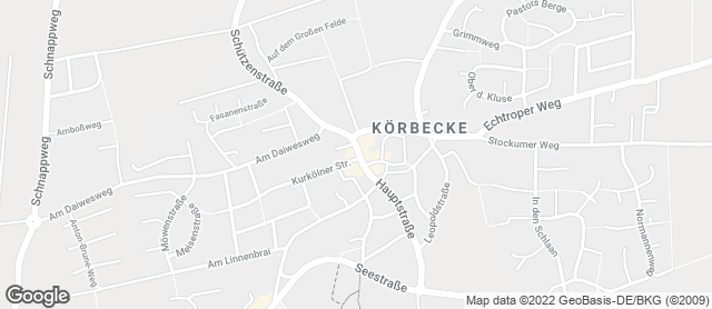 Karte mit Standort von Bäckerei Becker