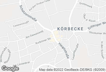 Karte mit Standort von Bäckerei Becker