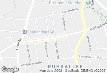 Karte mit Standort von Bäckermeister GROBE - Saarlandstraße