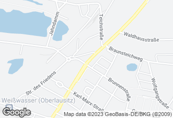 Karte mit Standort von Bäckerei Dreißig Café Weißwasser Drive-in
