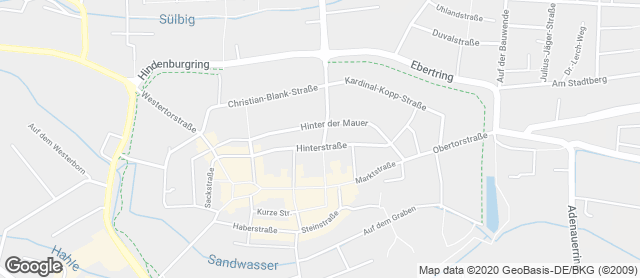 Karte mit Standort von Duderstadt Jüdenstraße