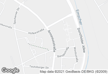Karte mit Standort von Bäckermeister Grobe - Lidl Dorstfeld