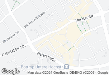 Karte mit Standort von BorBäcker Siebers – Markt Bottrop (Wochenmarkt Stadtmitte)