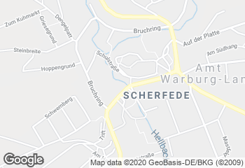 Karte mit Standort von Bäckerei Wäscher