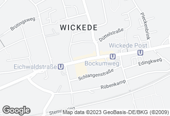 Karte mit Standort von Rewe Wickede
