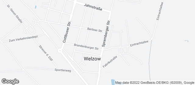 Karte mit Standort von Bäckerei Dreißig GmbH & Co. KG Welzow NORMA