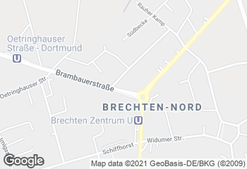 Karte mit Standort von Bäckermeister GROBE - Brechten