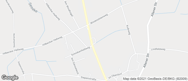 Karte mit Standort von Bäckerei Dördelmann Filiale Werl-Hilbeck
