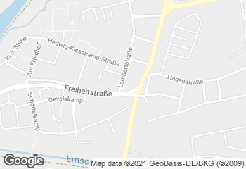 Karte mit Standort von Café Henrichenburg