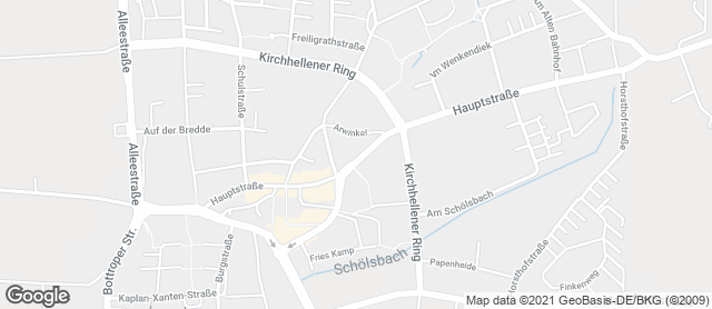Karte mit Standort von Bäckerei & Konditorei Kläsener GmbH & Co. KG