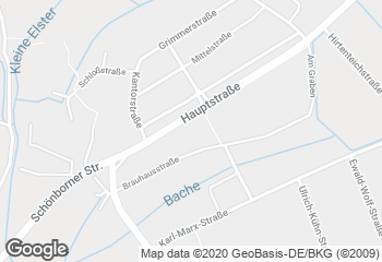 Karte mit Standort von Bäckerei Gäbler, Filiale Doberlug