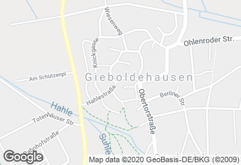 Karte mit Standort von Kopp`s Berghof Bäckerei   FILIALE GIEBOLDEHAUSEN