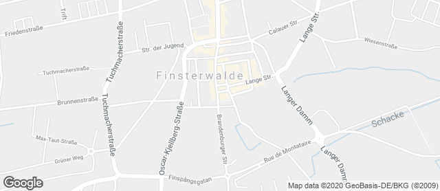 Karte mit Standort von Bäckerei Bubner e.K. Finsterwalde Markt