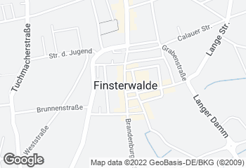 Karte mit Standort von Bäckerei Dreißig GmbH & Co. KG Cafe Finsterwalde
