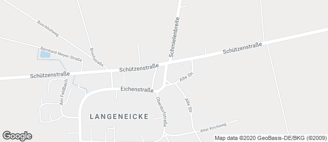 Karte mit Standort von Bäckerei Rüsing