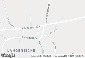 Karte mit Standort von Bäckerei Rüsing