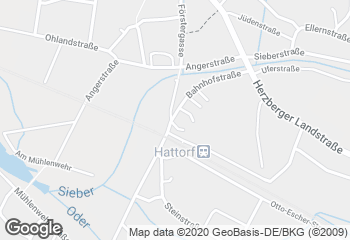 Karte mit Standort von Kopp`s Berghof Bäckerei FILIALE HATTORF