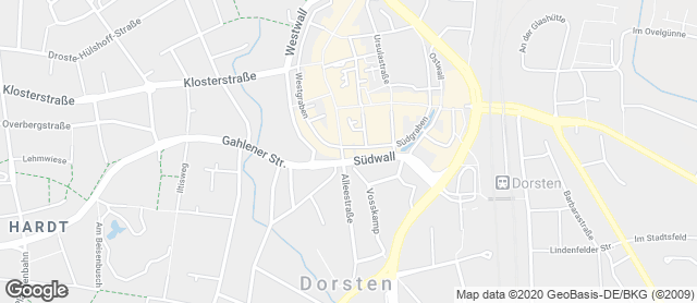 Karte mit Standort von Bäckerei-Konditorei Ernsting
