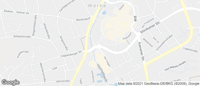 Karte mit Standort von Bäckerei und Konditorei Humpert GmbH