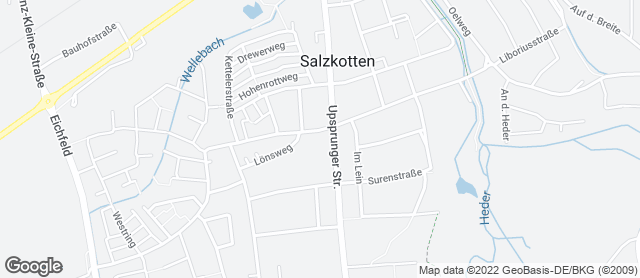 Karte mit Standort von Bäckerei Lange - Simonstraße