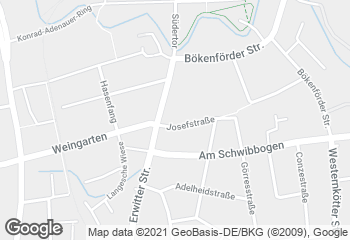 Karte mit Standort von Bäckerei & Konditorei Birkholz GmbH