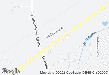 Karte mit Standort von Bäckerei Lange - B1