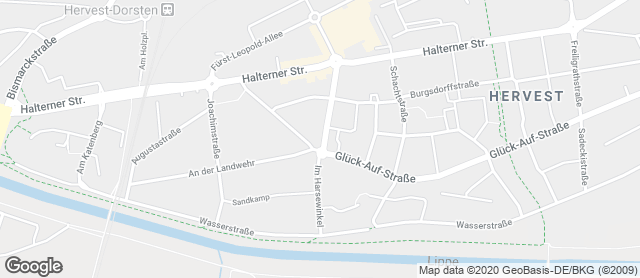 Karte mit Standort von Bäckerei Kleinespel & Imping