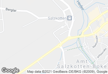 Karte mit Standort von Goeken backen Rewe Salzkotten
