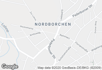 Karte mit Standort von Goeken backen EDEKA Borchen