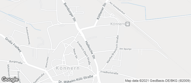 Karte mit Standort von Stadtbäckerei  Rödel Könnern Netto