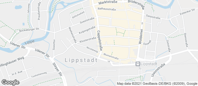 Karte mit Standort von Bäckerei Süwolto Cappelstraße